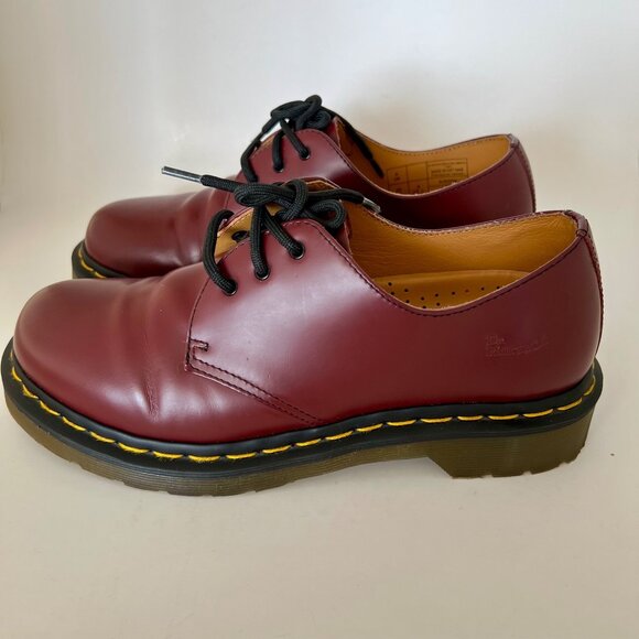 DR. MARTENS 1461 Smooth Leather Oxford Shoes Cherry Red Men\'s 7 Ladies 8 main image 8